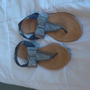Glitter bow sandals